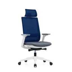 Ергономичен стол RFG Meteor X White HB, дамаска и меш, до 13