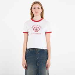 Тениска Sporty & Rich California Emblem Ringer Tee White/ Ruby L