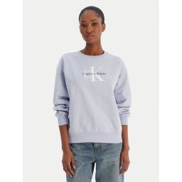 Calvin Klein Jeans Суитшърт Monologo LV047B234G Виолетов Regular Fit