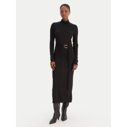 Vero Moda Плетена рокля Louisa 10336207 Черен Loose Fit