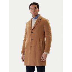Tommy Hilfiger Вълнено палто MW0MW40768 Кафяв Regular Fit