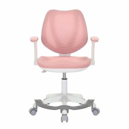 Детски стол RFG Sweety White, до 100кг, меш, полипропиленова база, газов механизъм за регулиране на височината, розов