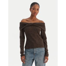 Vero Moda Пуловер Kaia 10333298 Кафяв Regular Fit