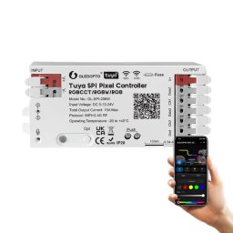 SPI Pixel Контролер Tuya за Цветни Адресируеми LED Ленти – WiFi / Zigbee Управление