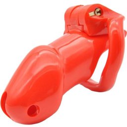 Целомъдрена пенис клетка "COCK CHASITY TRAINER RED" 9 см