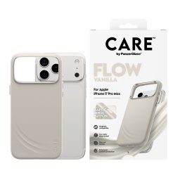 Гръб Care by PanzerGlass за iPhone 17 Pro Max, FLOW Case w haptic button - Vanilla