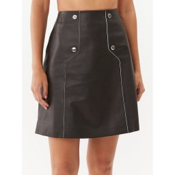 Boss Кожена пола Seminta 50495166 Черен Regular Fit