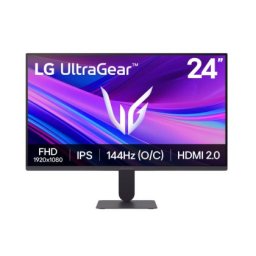 Монитор LG 24G411A-B, UltraGear 23.8" IPS, AG, 1ms MBR, 144Hz, 5ms GtG, 1500:1, 250cd/m2, Full HD 1920x1080, sRGB 99%, HDR10, NVIDIA G-SYNC, AMD FreeSync, HDMI, DisplayPort, LG Switch, Headphone Out, VRR, Reader mode Tilt, Black