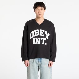 Джърси OBEY Football Jersey Ls Black XL