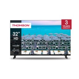 Телевизор Thomson 32"HD Easy TV; 1366 x 768 (HD), DLED, 60 Hz, DVB-T/T2/C/S/S2,HDMI 3 (1.4), USB 2 (2.0), S/PDIF 1x coaxial, AV IN, Hotel mode, Side Feet, Black