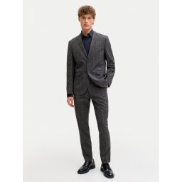 Jack & Jones Костюм Franco 12183530 Сив Super Slim Fit
