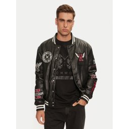 Richmond X Яке от имитация на кожа Meleb UMA24217GB Черен Regular Fit