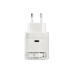 Зарядно 220V ttec SmartCharger GAN 65W PD Travel Fast Charger USB-C + Built-in PD 65W USB-C Charging Cable 70cm - Бяло