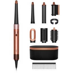 Мултистайлър Dyson HS08 Airwrap i.d.™, Bluetooth® свързаност, 3 степени на скорост, 3 степени на температура, Amber silk / Pink champagne