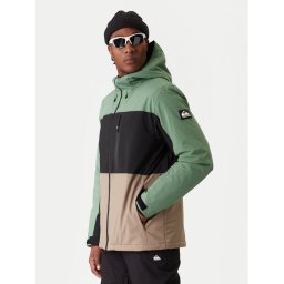 Quiksilver Сноуборд яке Sycamore Block EQYTJ03503 Зелен Relaxed Fit