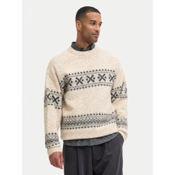 Jack & Jones Пуловер Blumax 12286244 Бежов Relaxed Fit