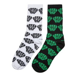 Green Day Socks - 2 Pack - Black/White