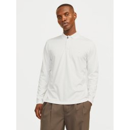 Jack & Jones Тениска с яка и копчета Crodney 12259645 Бял Regular Fit