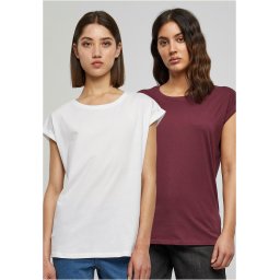 Women's T-shirtUrban Classics - 2 packs white/cherry