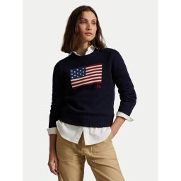 Polo Ralph Lauren Пуловер 211896939001 Тъмносин Regular Fit