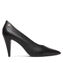 Обувки на ток Tommy Hilfiger Th Smooth Leather Pump FW0FW08960 Черен