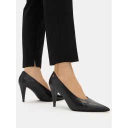 Tommy Hilfiger Обувки на ток Th Smooth Leather Pump FW0FW08960 Черен