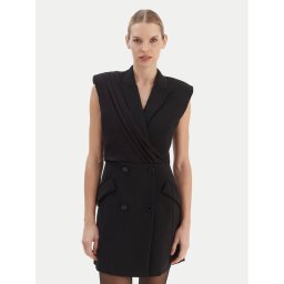 KARL LAGERFELD Коктейлна рокля B1W13051 Черен Slim Fit