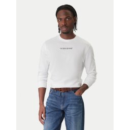 Guess Jeans Тениска с дълъг ръкав M5RI84 K8HM0 Бял Regular Fit