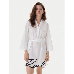 KARL LAGERFELD Плажна рокля A2W46075 Бял Regular Fit