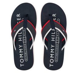 Джапанки Tommy Hilfiger Tumble Beach Sandal FM0FM05710 Тъмносин
