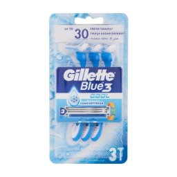 Gillette Blue3 Cool самобръсначка за еднократна употреба 3 бр за мъже