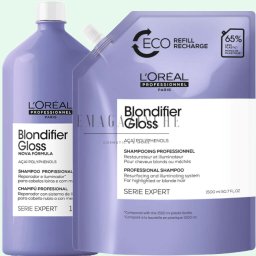 L’Oréal Professionnel Шампоан за възстановяване и блясък на руса коса 1500 мл. Serie Expert Blondifier Gloss shampoo