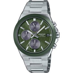 Casio Edifice EFS-S650D-3AEF Мъжки часовник- Зелен дисплей, Метална верижка (2025)