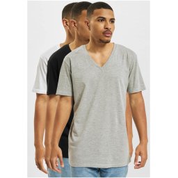 Men's basic T-shirt 3-pack black/white/grey melange