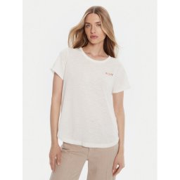 Roxy Тишърт ERJZT05731-WBK0 Бял Regular Fit