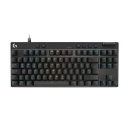 Logitech PRO X TKL RAPID Геймърска клавиатура - RGB Подсветка, US Layout, Черна