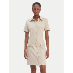 Guess Ежедневна рокля W6RK34 KCMU2 Бежов Classic Fit