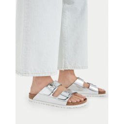 Birkenstock Чехли Arizona Metallic 1005961 Сребрист