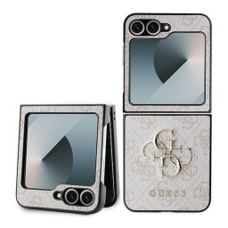 Калъф Guess PU 4G Metal Logo Case за Samsung Galaxy Z Flip 6 - Розов