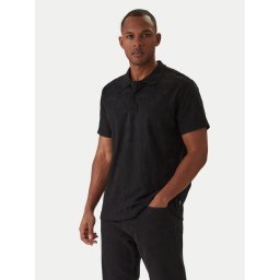 Guess Тениска с яка и копчета M6RP25 KCFE2 Черен Regular Fit