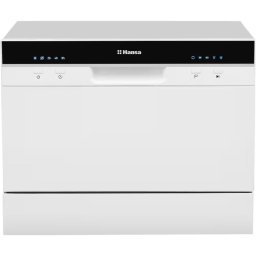 Съдомиялна Hаnsa ZWM556WH, 6 комплекта, 5 програми, 2 кошници, HotAir System,Oтложен старт, Компактна, Бяла