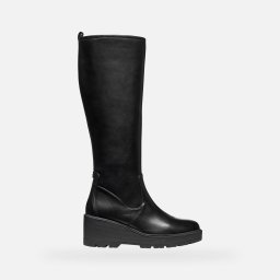 Черни дамски ботуши Geox Miereille