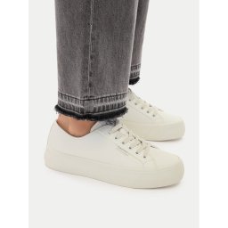 Calvin Klein Сникърси Vulc Flatf Lace Up Lth YW0YW01932 Бял