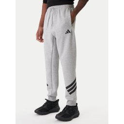 adidas Долнище анцуг Future Icons 3-Stripes JD4867 Сив Regular Fit