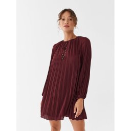 Liu Jo Ежедневна рокля MF3399 T0414 Бордо Relaxed Fit
