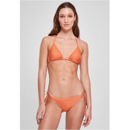 Women's recycled triangle bikini vintageorange