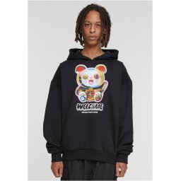 Men's Welcome Cat Ulrta Heavy Oversize Hoodie Black