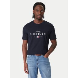 Tommy Hilfiger Тишърт Brand Love MW0MW41455 Тъмносин Regular Fit