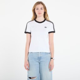 Тениска adidas 3 Stripes Slim T-Shirt White/ Black M