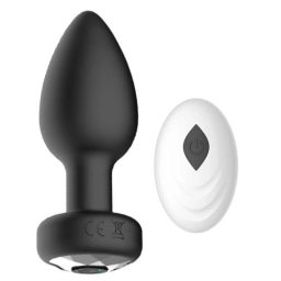 Вибриращ анален разширител - мини Butt Plug "RC-AP BLACK" 9.5 см Wireless